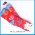 2015 Mädchen OEM Polyester Warm Mode Schneeflocke Neuheit Weihnachten Microfiber Cosy Socken